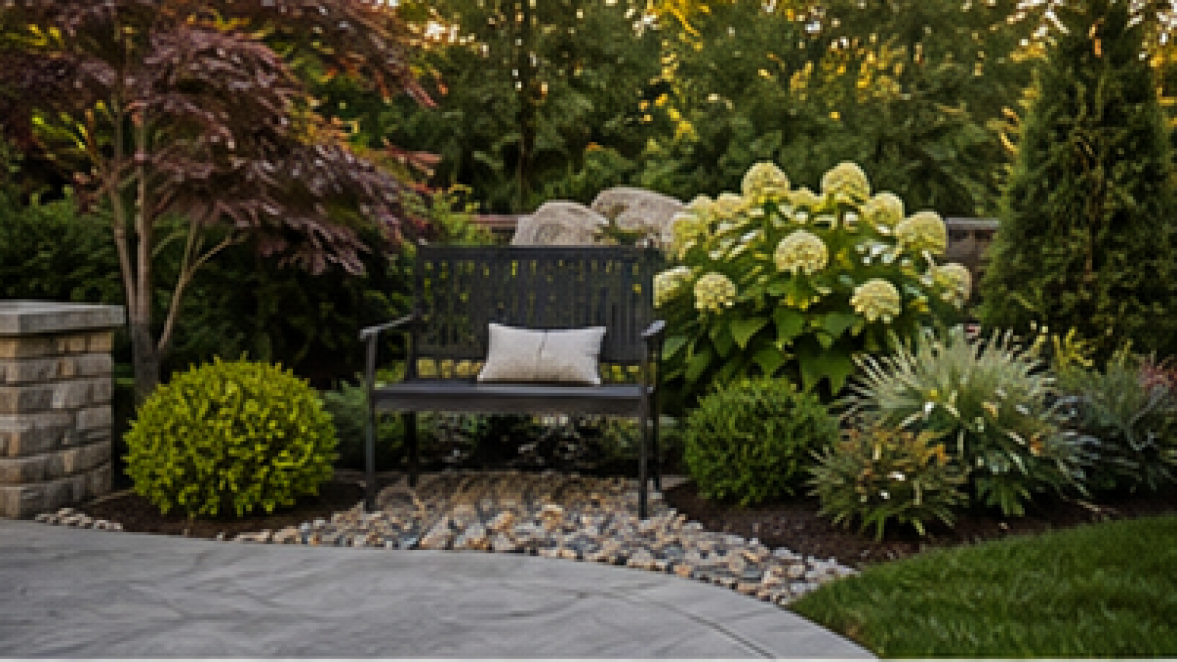 Driveway Entrance Landscaping Ideas with border stones