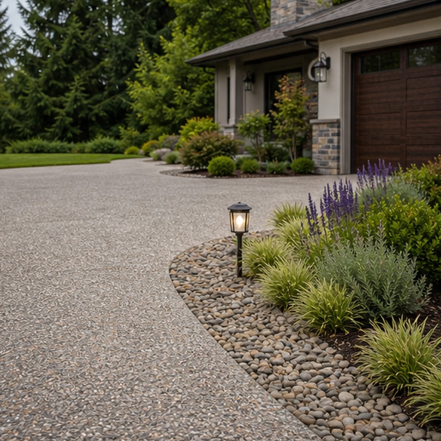 Driveway Ideas planting and material detail