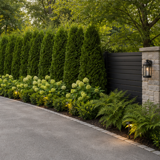 Driveway Ideas with privacy edge