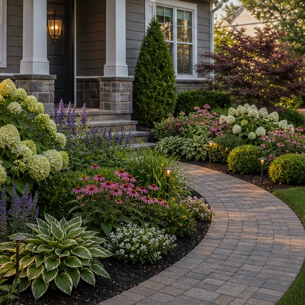 Flower Bed Around House Ideas layout idea