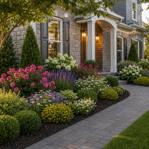 Flower Bed Around House Ideas second view