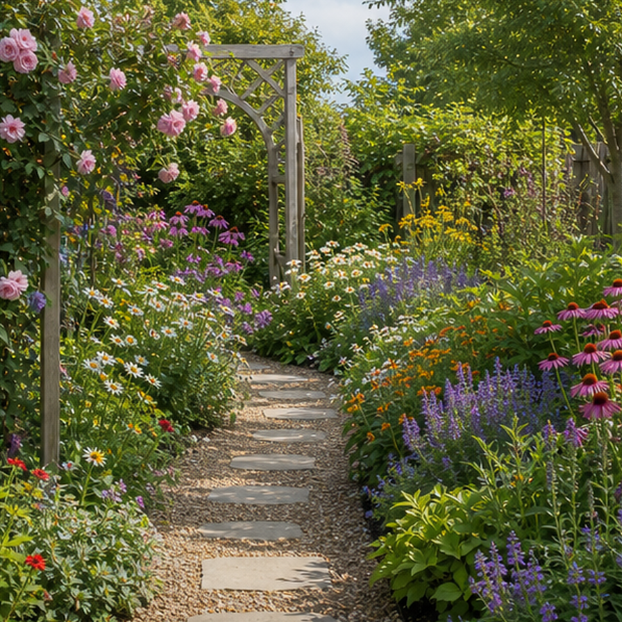 Flower Garden Ideas in a real setting