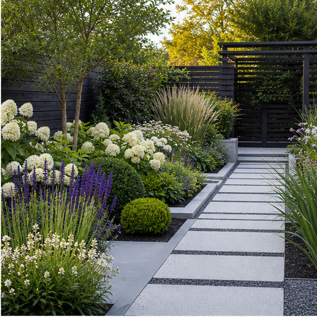 Flower Garden Ideas with modern lines