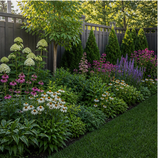 Flower Garden Ideas with privacy edge