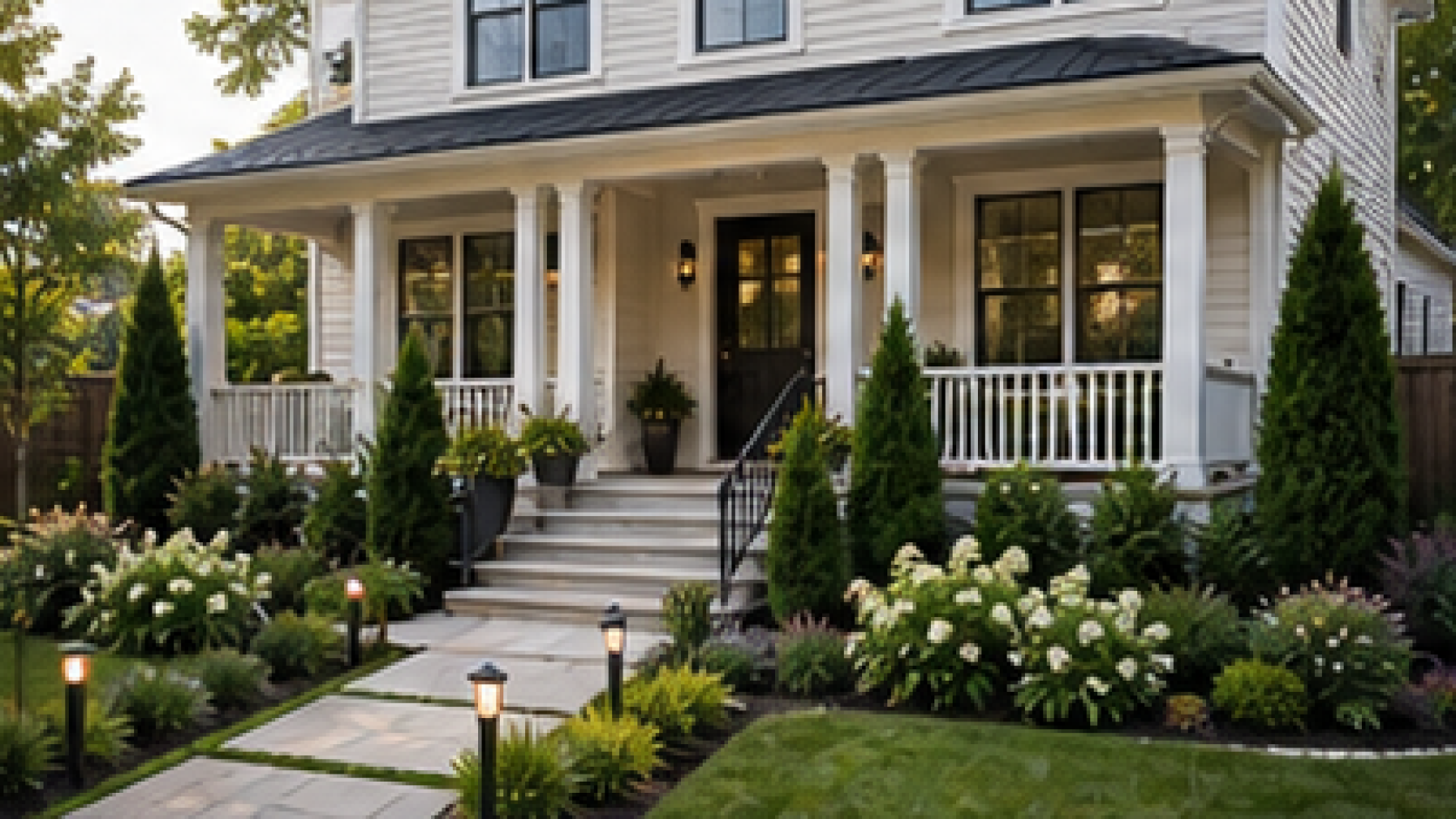 Front Porch Landscaping Ideas in a real yard