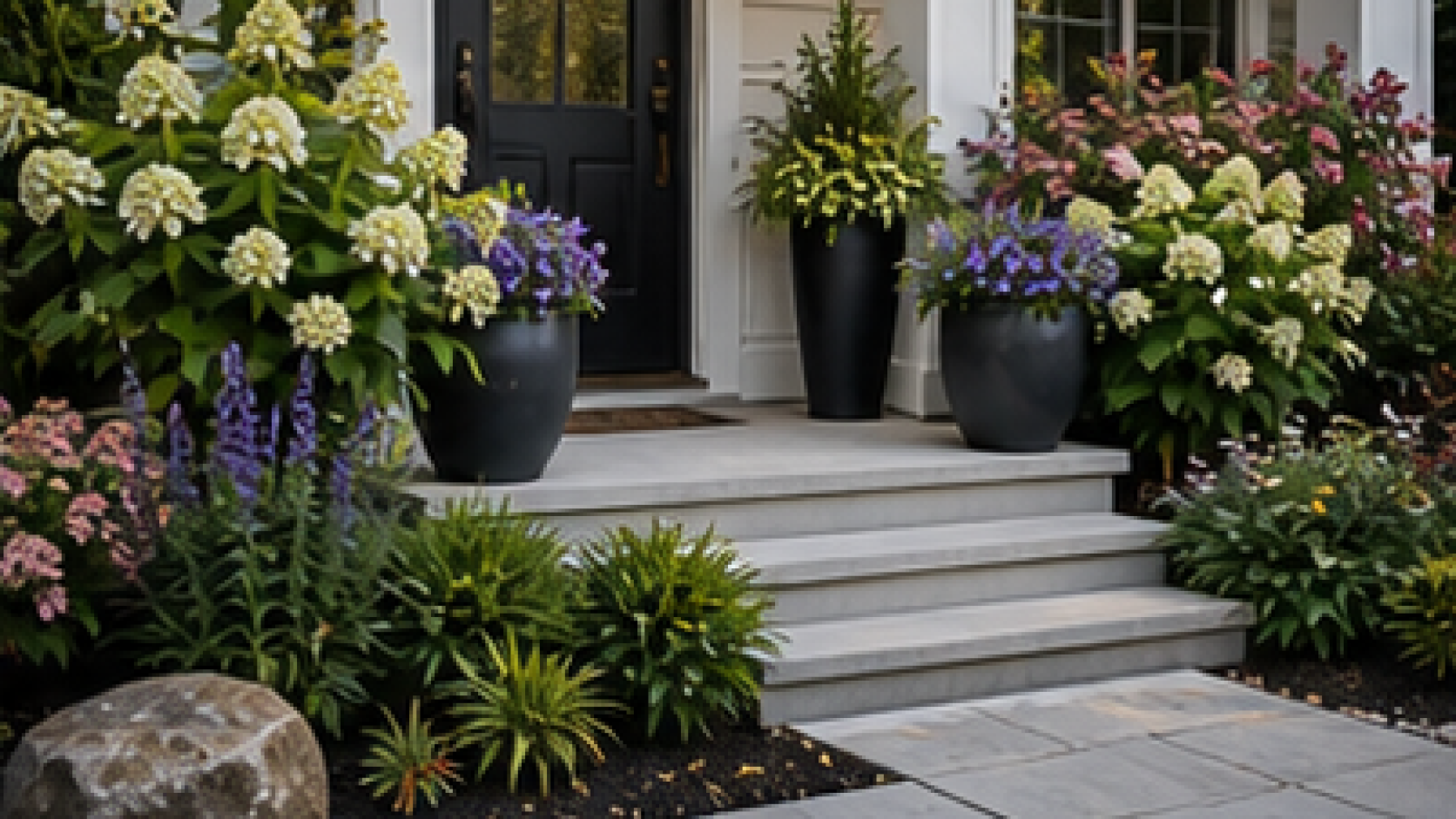 Front Porch Landscaping Ideas planting and material detail