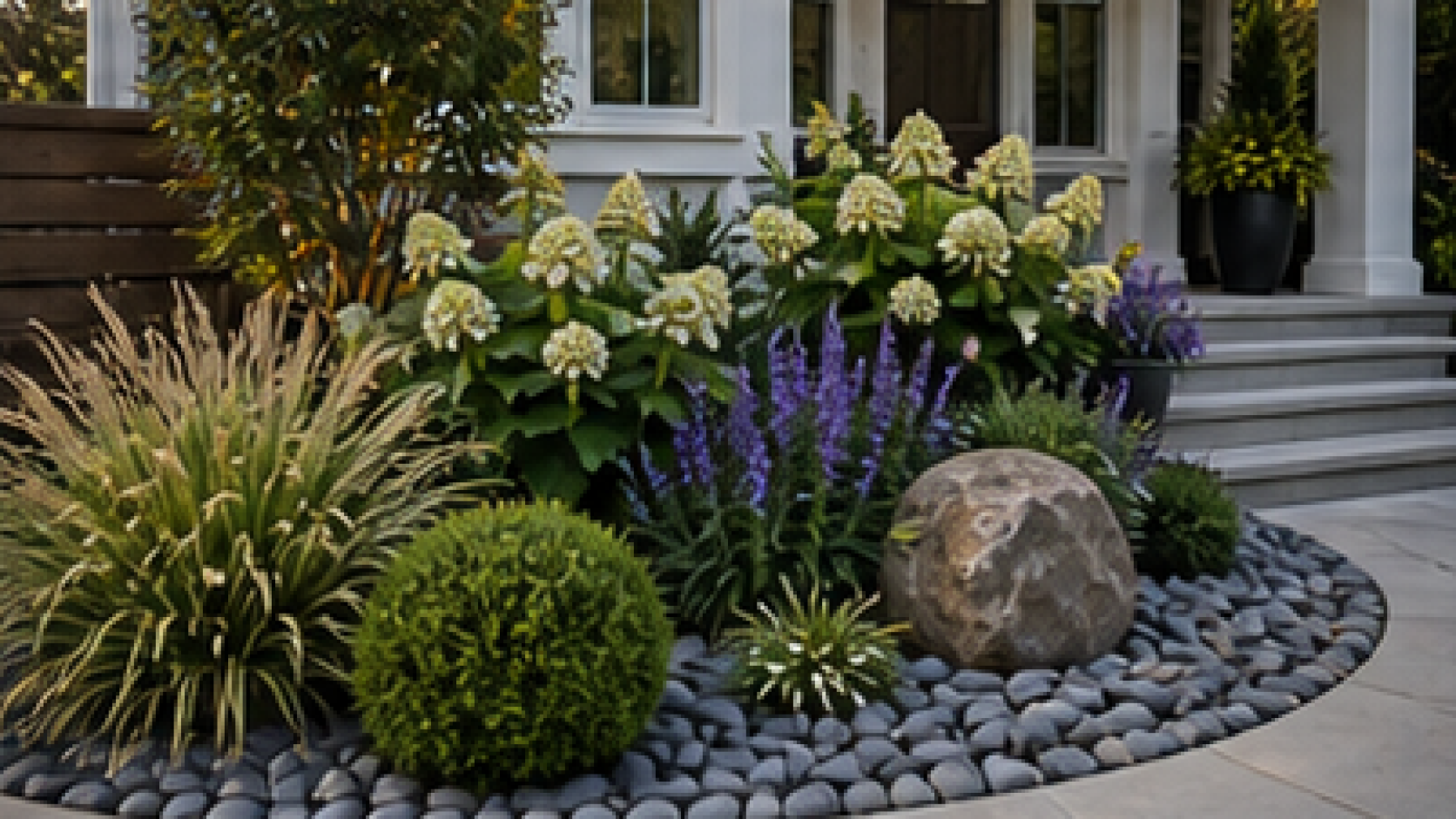 Front Porch Landscaping Ideas materials and planting