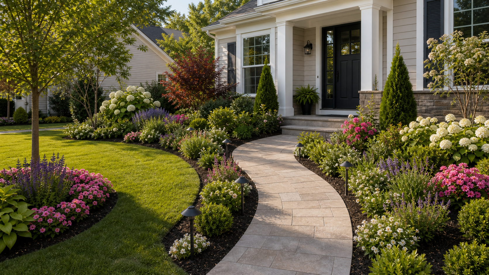 Front Yard Flower Bed Ideas second view