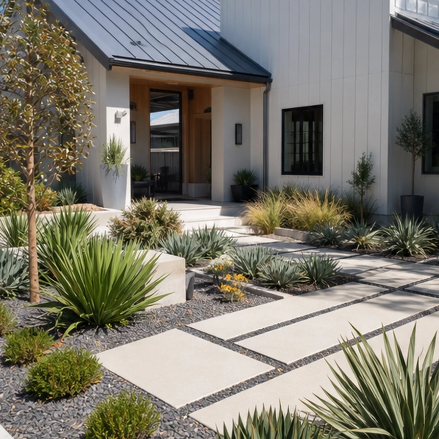 Front Yard Landscaping Ideas planting and material detail