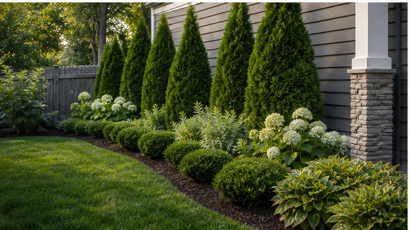 Front Yard Landscaping Ideas with privacy edge