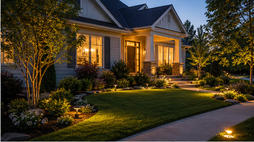 Front Yard Lighting Ideas with in a real yard