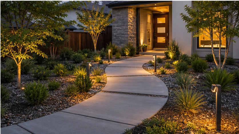 Front Yard Lighting Ideas with alternate style
