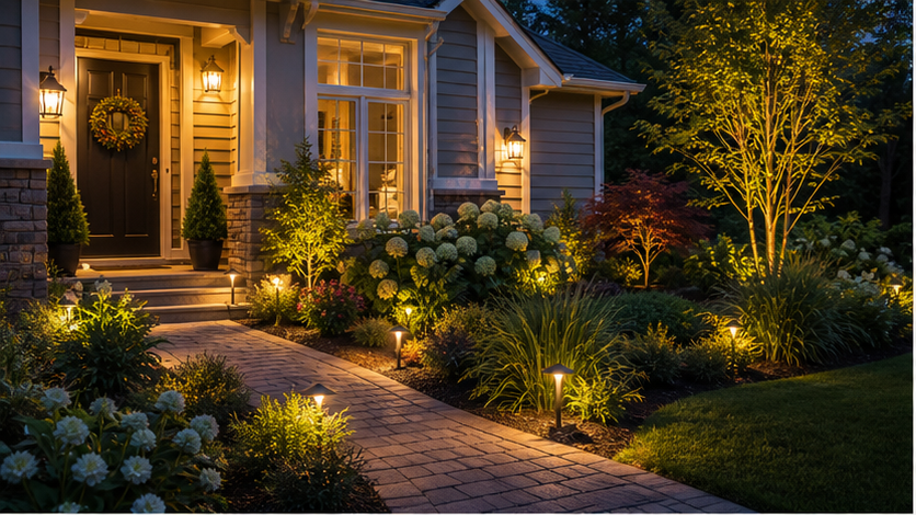 Front Yard Lighting Ideas with second view
