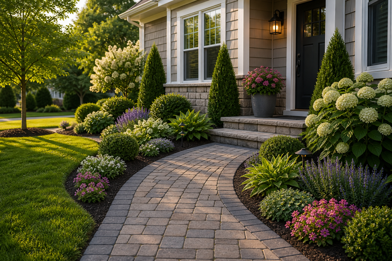 Front Yard Paver Walkway Ideas overview