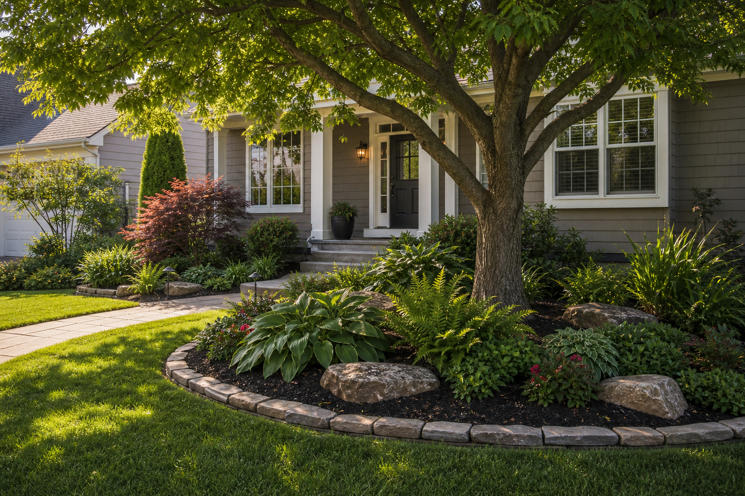 Front Yard Tree Landscaping Ideas overview