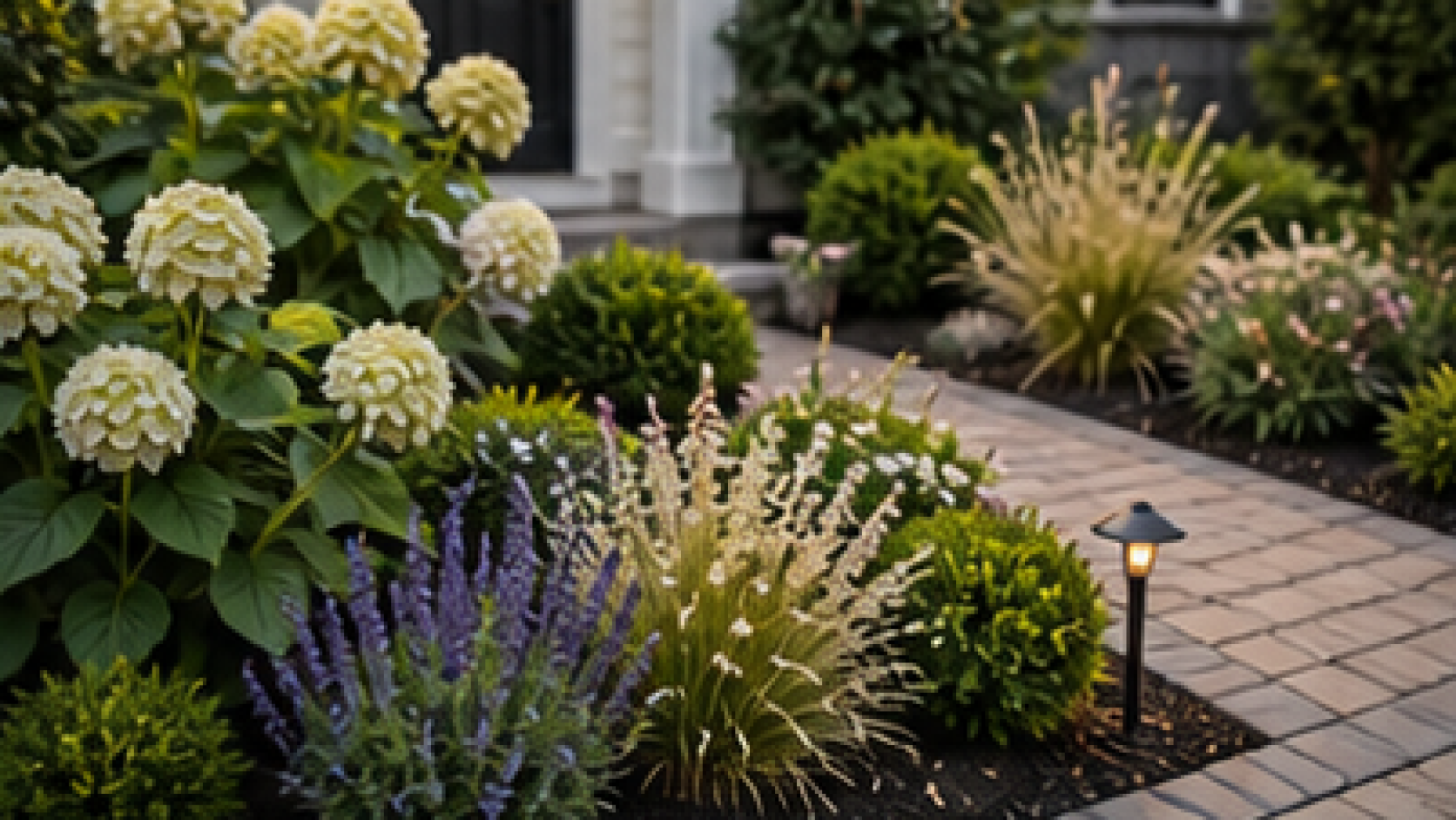 Front Yard Walkway Ideas planting and material detail