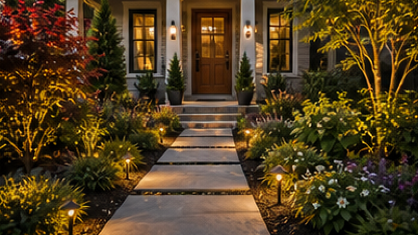 Front Yard Walkway Ideas lighting idea