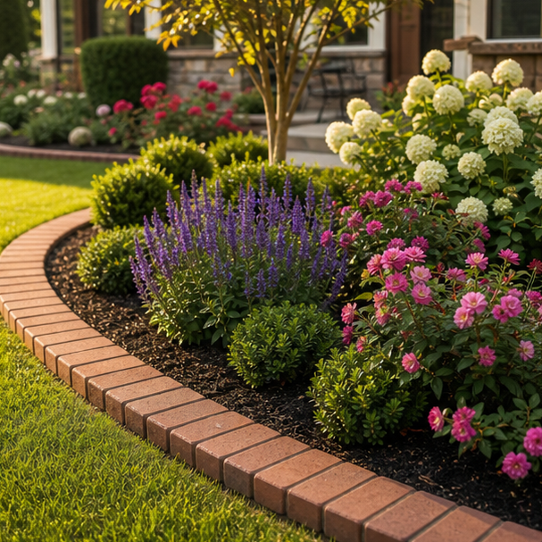 Garden Edging Ideas with brick edging