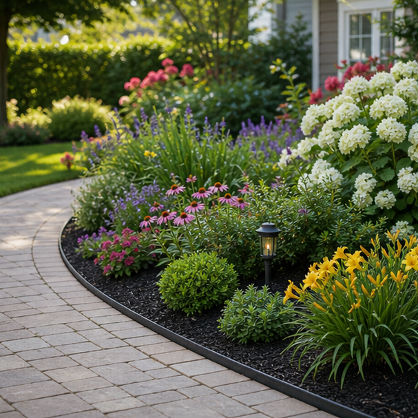 Garden Edging Ideas with real yard setting