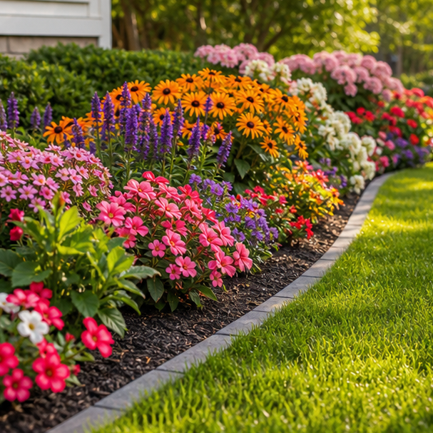 Garden Edging Ideas with flower border