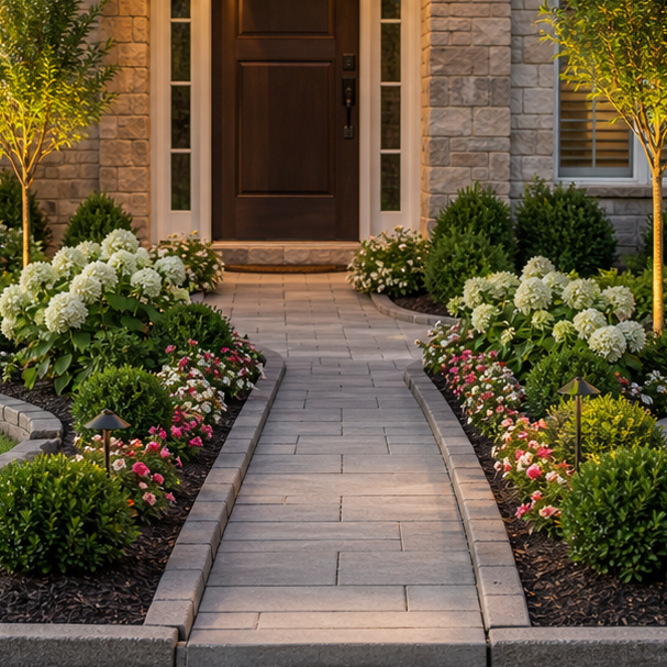 Garden Edging Ideas with front walk edge