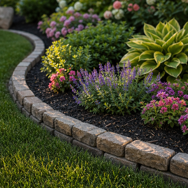 Garden Edging Ideas with materials and planting