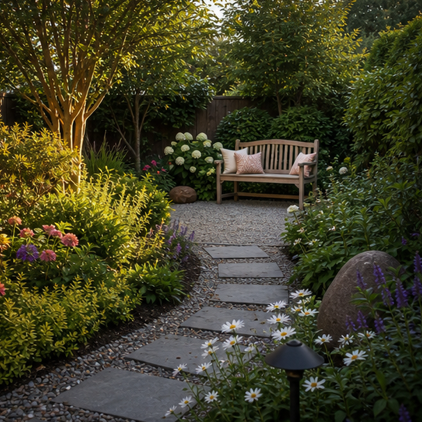 Garden Seating Area Ideas in a real setting