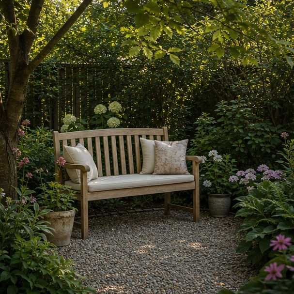 Garden Seating Area Ideas with gravel pad