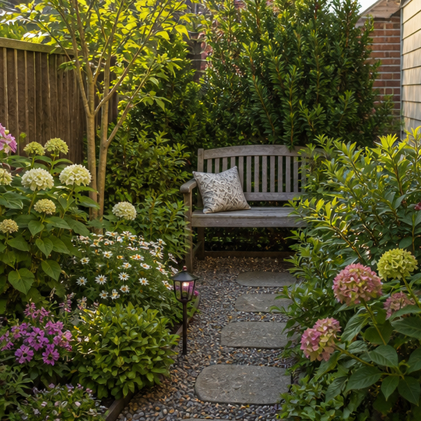 Garden Seating Area Ideas with small garden seat