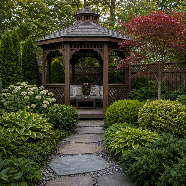 Gazebo Ideas with privacy edge
