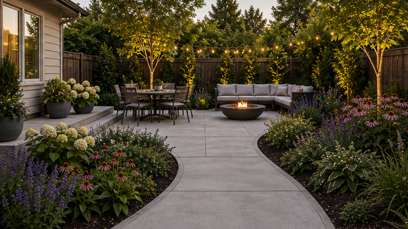 Landscape Design App with a natural concrete look