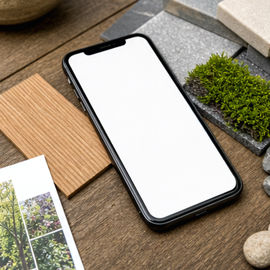 Landscape Design App materials and planting
