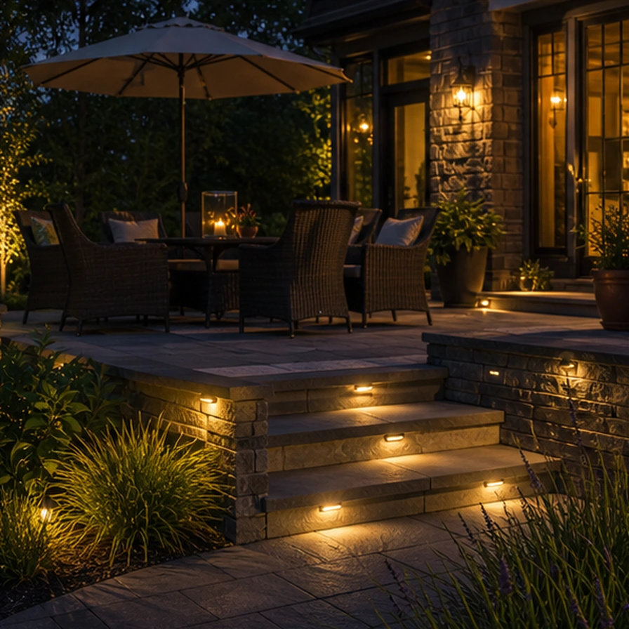 Landscape Lighting Ideas planting and material detail