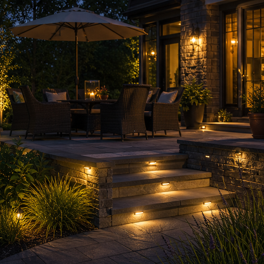 Landscape Lighting Ideas planting and material detail