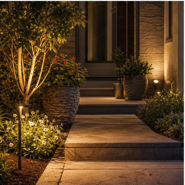 Landscape Lighting Ideas with small-space angle