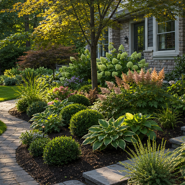 Landscaping Ideas Designer with layered planting