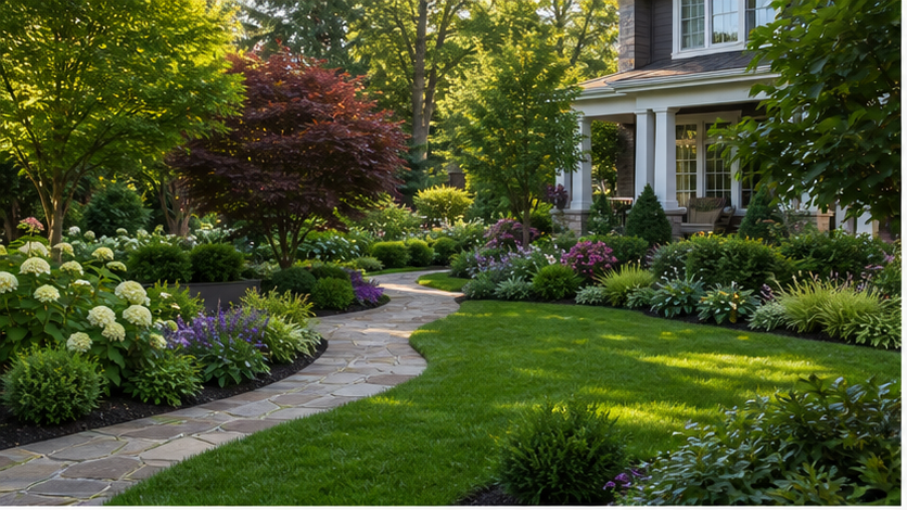 Landscaping Ideas with lush planting