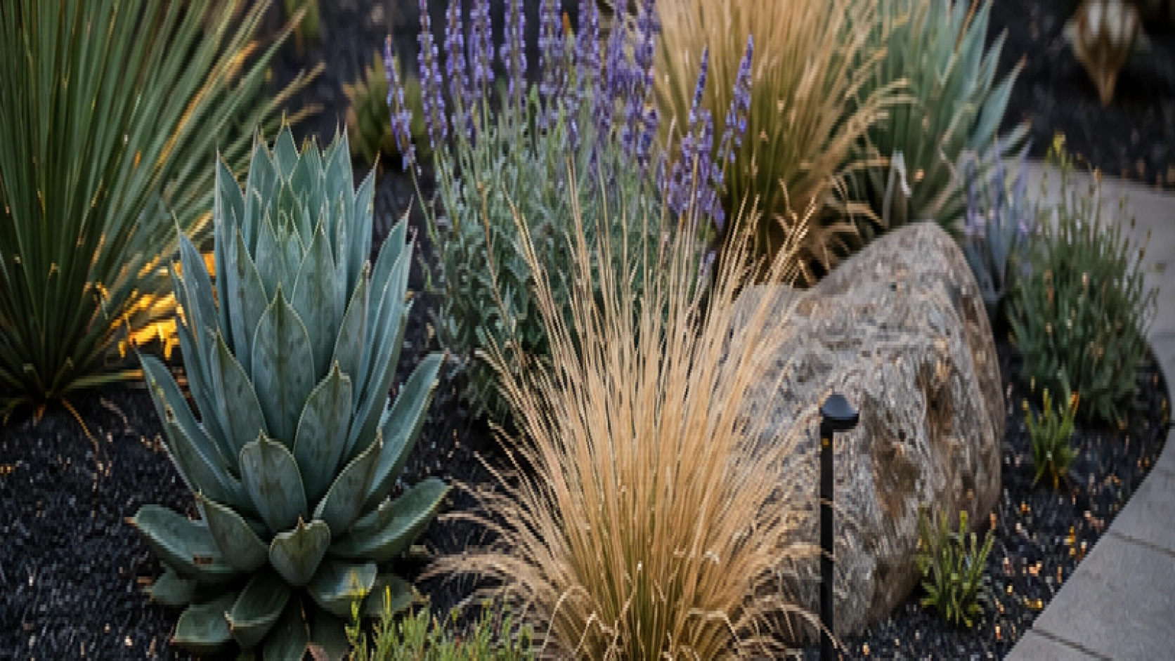 Low Maintenance Backyard Landscaping Ideas planting and material detail