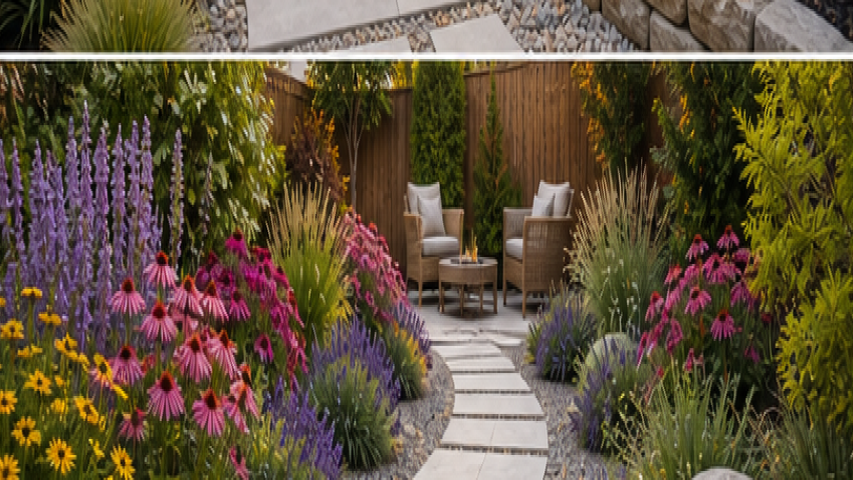 Low Maintenance Backyard Landscaping Ideas with seasonal color