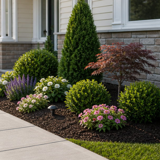 Low Maintenance Flower Bed Ideas with front yard bed