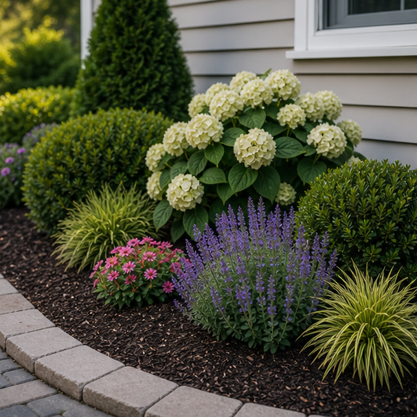 Low Maintenance Flower Bed Ideas materials and planting