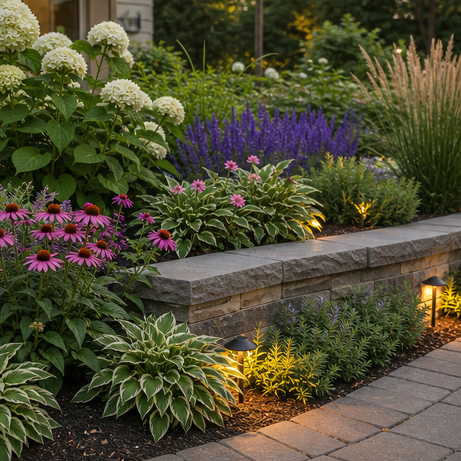 Low Maintenance Landscaping Ideas planting and material detail