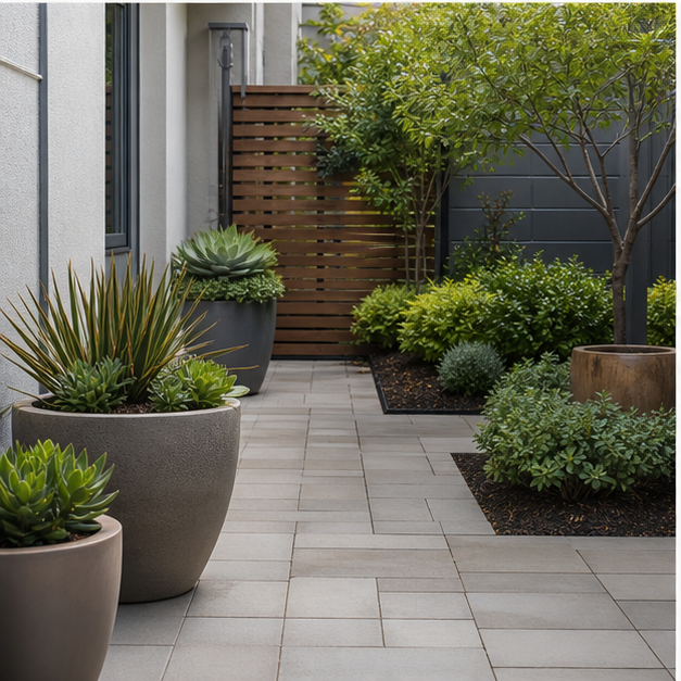 Low Maintenance Landscaping Ideas with small-space angle