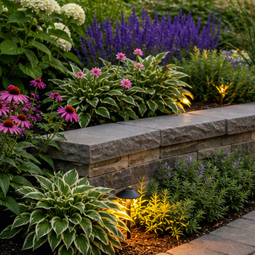 Low Maintenance Landscaping Ideas materials and planting