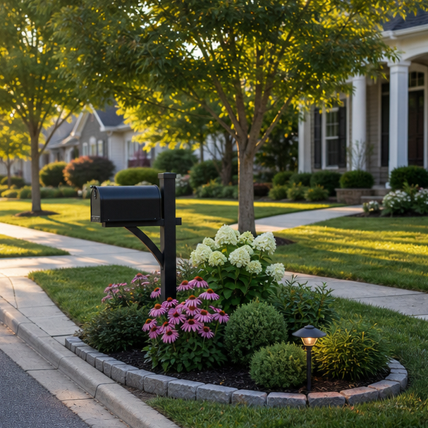 Mailbox Landscaping Ideas with layout direction