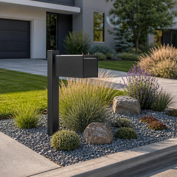 Mailbox Landscaping Ideas with alternate style