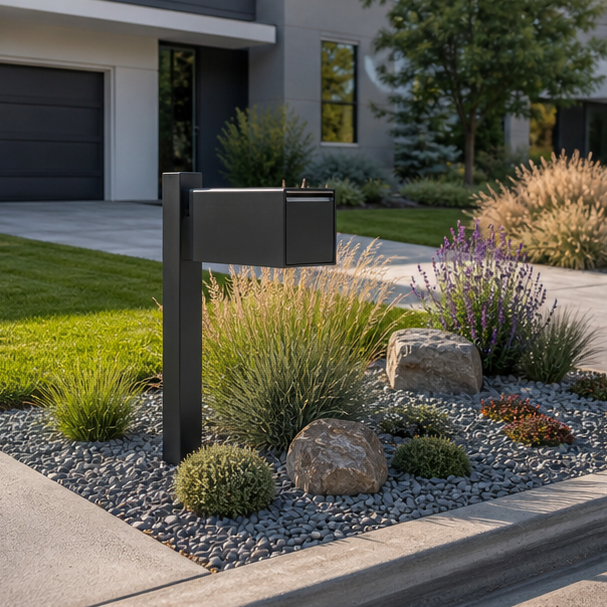 Mailbox Landscaping Ideas with alternate style