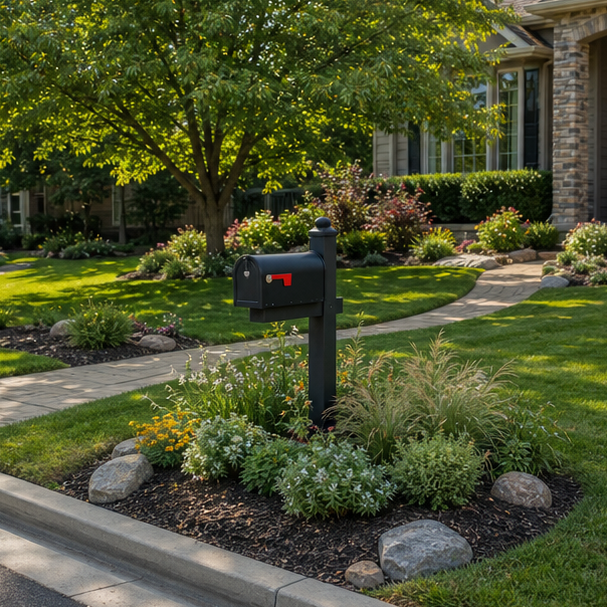 Mailbox Landscaping Ideas with second view