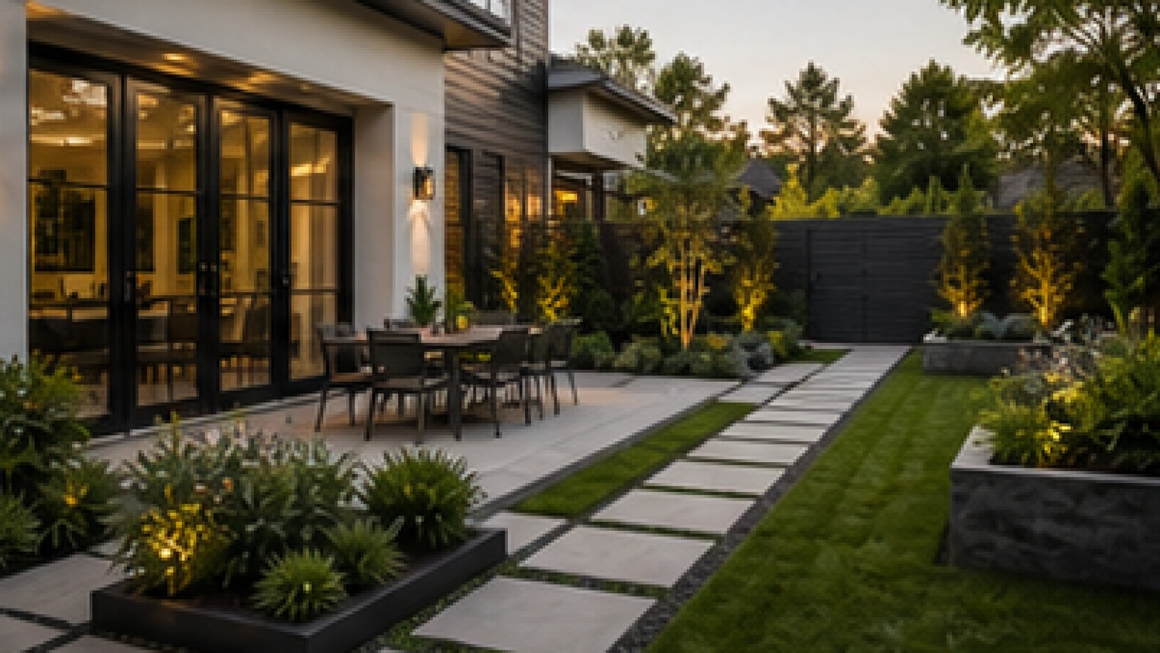 Modern Backyard Landscaping Ideas in a real yard