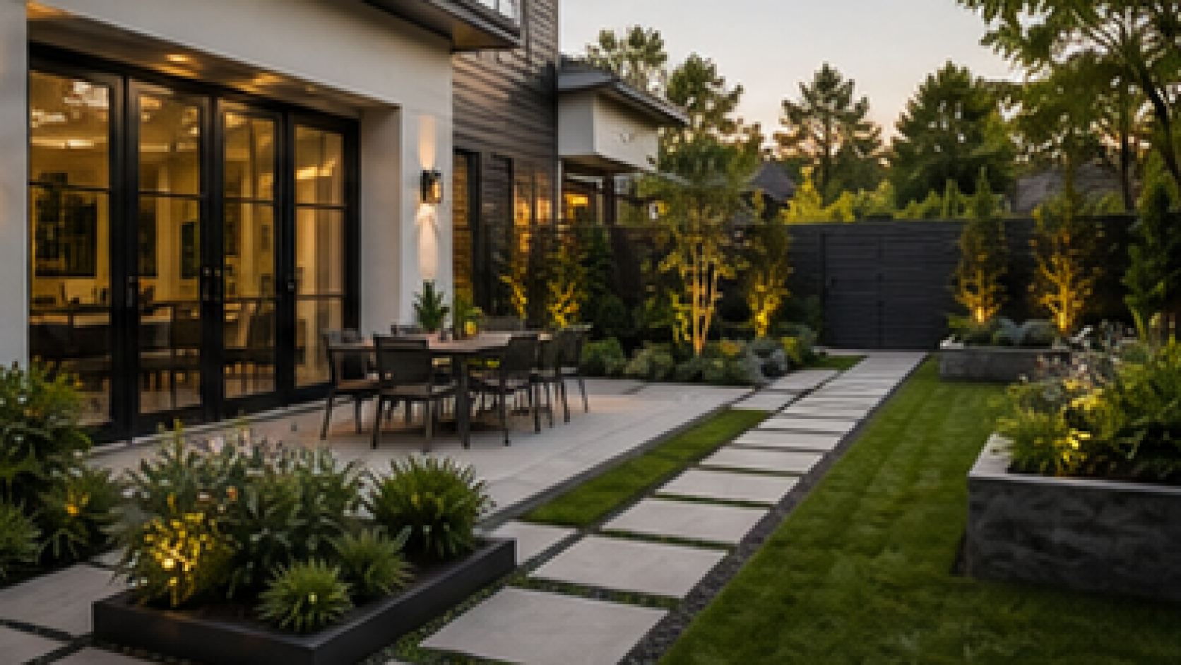 Modern Backyard Landscaping Ideas in a real yard